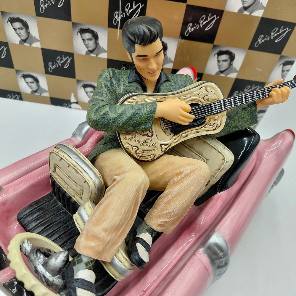 Vtg 90s Elvis Presley Pink Cadillac Cookie Jar ORIGINAL Box Certificate Numbered